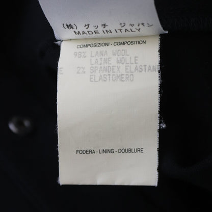 Vintage F/W 1998 Gucci by Tom Ford Black Wool Midi Shirt Dress / IT 42 (S)