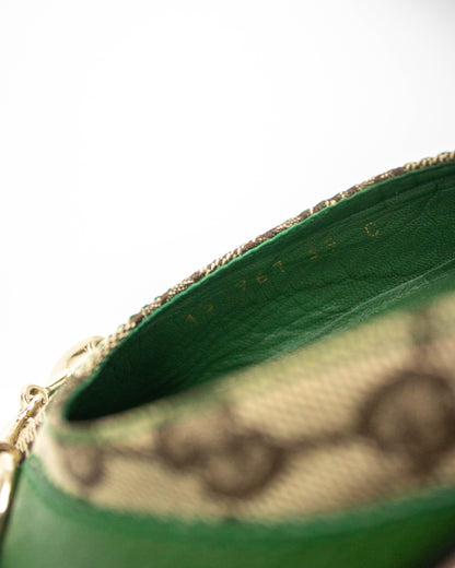 Vintage Gucci by Tom Ford Green GG Monogram Horsebit Chain Detail Mules / 39 (US 9)