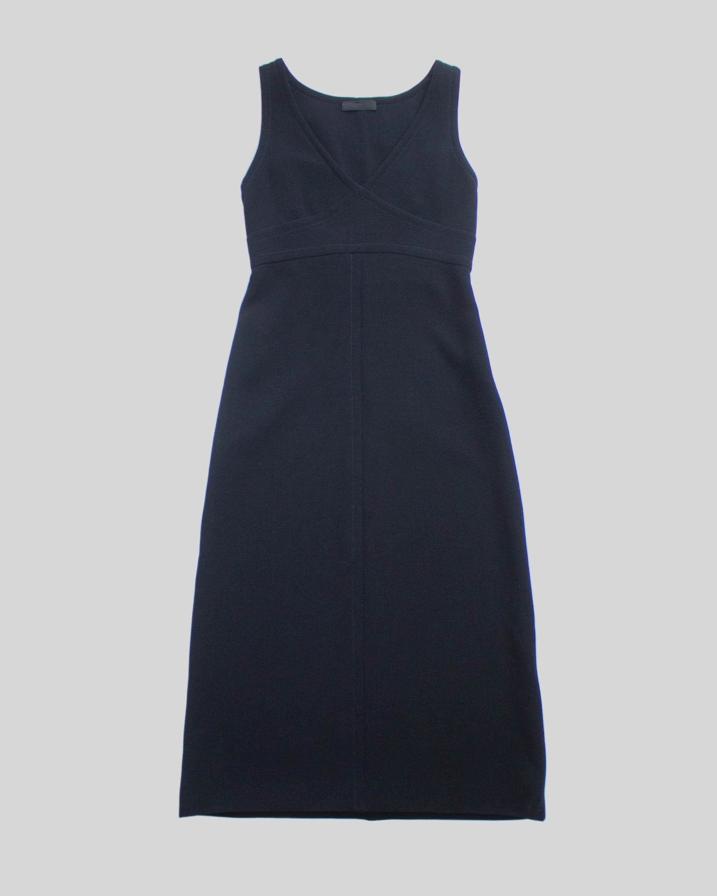 Vintage F/W 1996 Prada Wool Midi Runway Dress / IT 40 (XS-S)