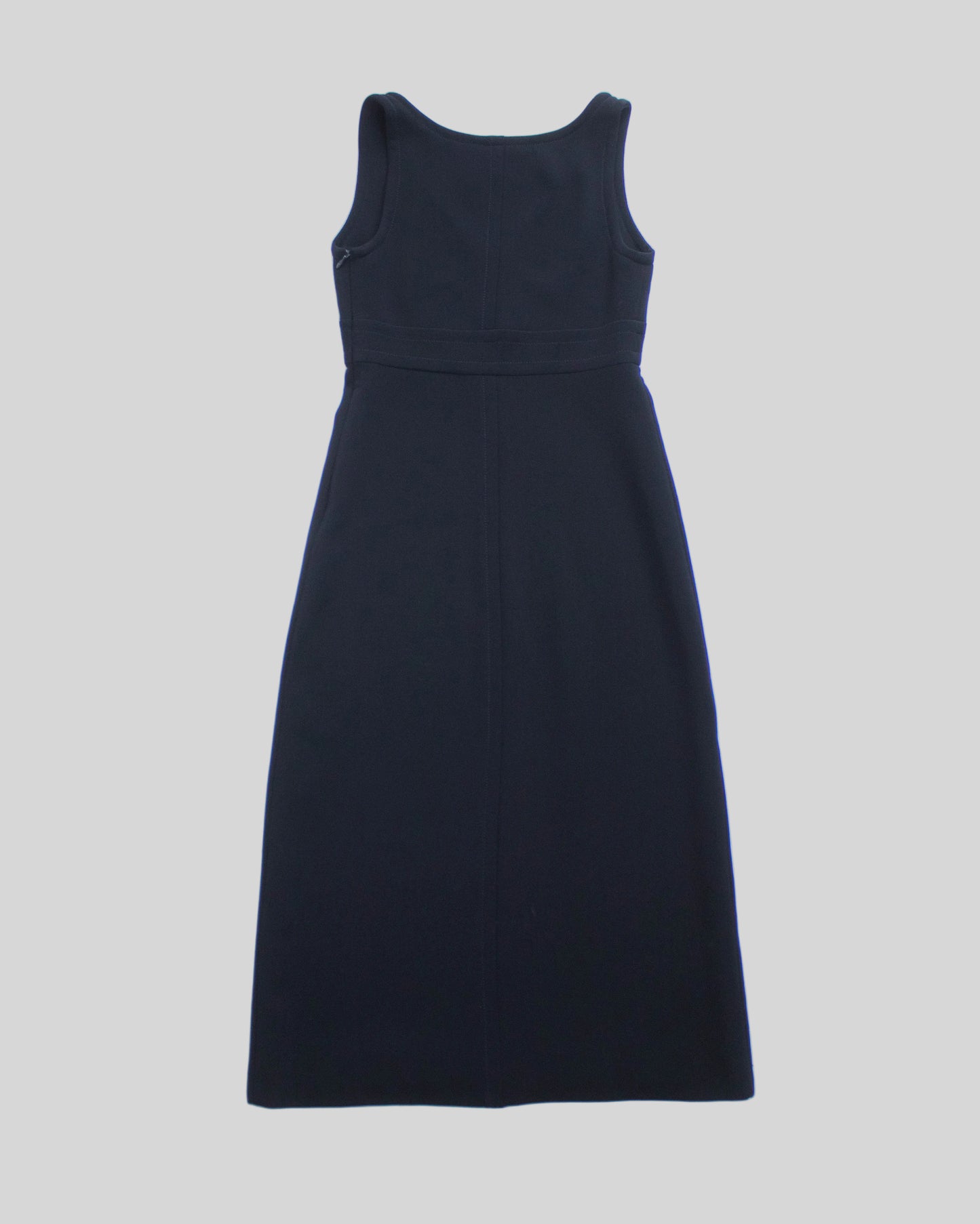 Vintage F/W 1996 Prada Wool Midi Runway Dress / IT 40 (XS-S)