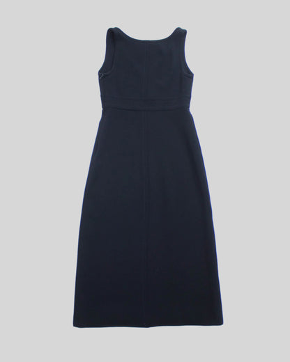 Vintage F/W 1996 Prada Wool Midi Runway Dress / IT 40 (XS-S)