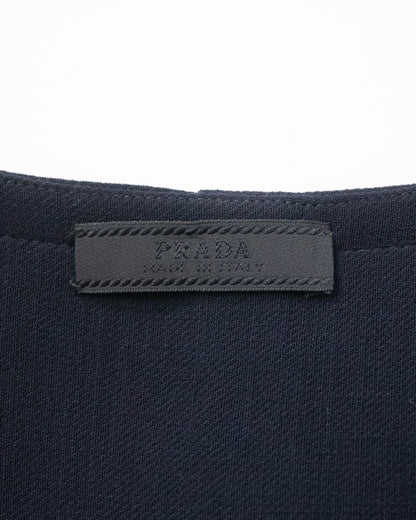 Vintage F/W 1996 Prada Wool Midi Runway Dress / IT 40 (XS-S)