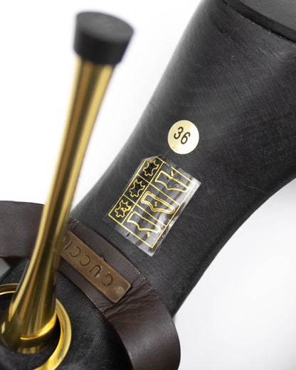 Vintage S/S 2002 Gucci by Tom Ford Runway Brown Stiletto Heel Sandals / 36 (US 6)