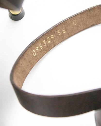 Vintage S/S 2002 Gucci by Tom Ford Runway Brown Stiletto Heel Sandals / 36 (US 6)