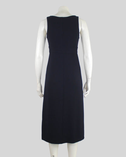 Vintage F/W 1996 Prada Wool Midi Runway Dress / IT 40 (XS-S)