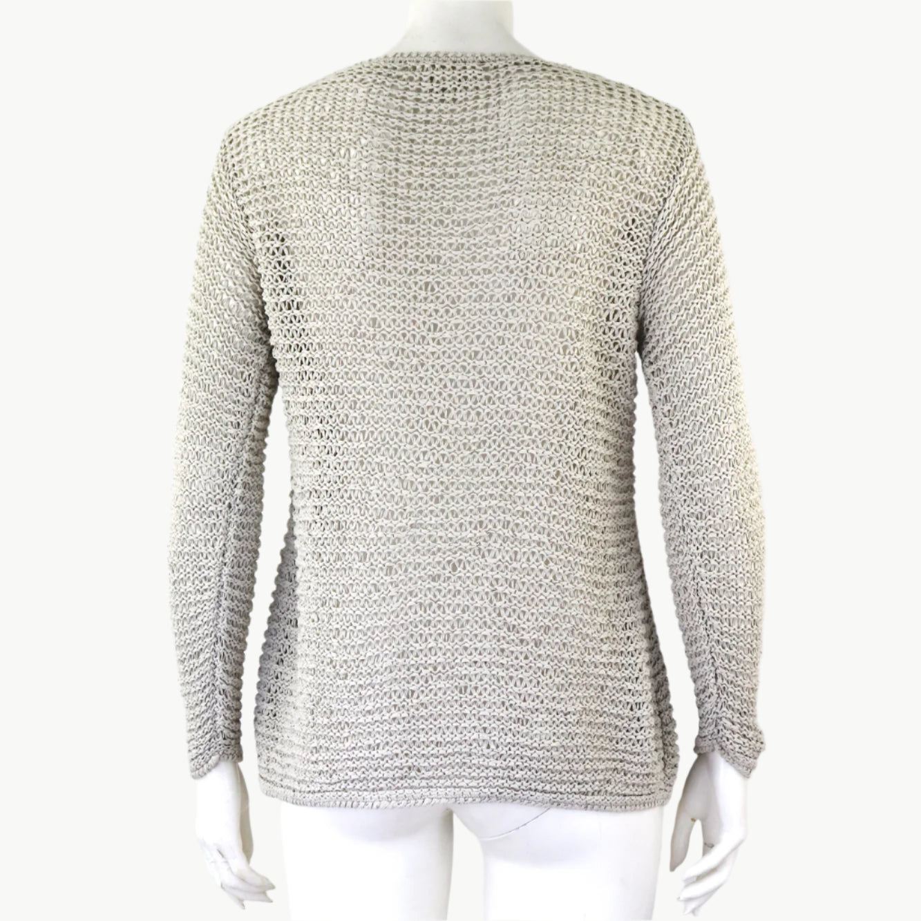 Vintage S/S 1994 Calvin Klein Collection Ivory Silk Knit Sweater / S