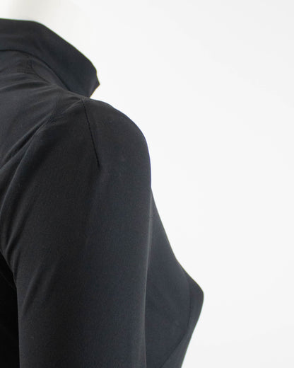 Vintage F/W 2002 Calvin Klein Collection Runway Black Silk Maxi Gown Dress / 8 (S-M)