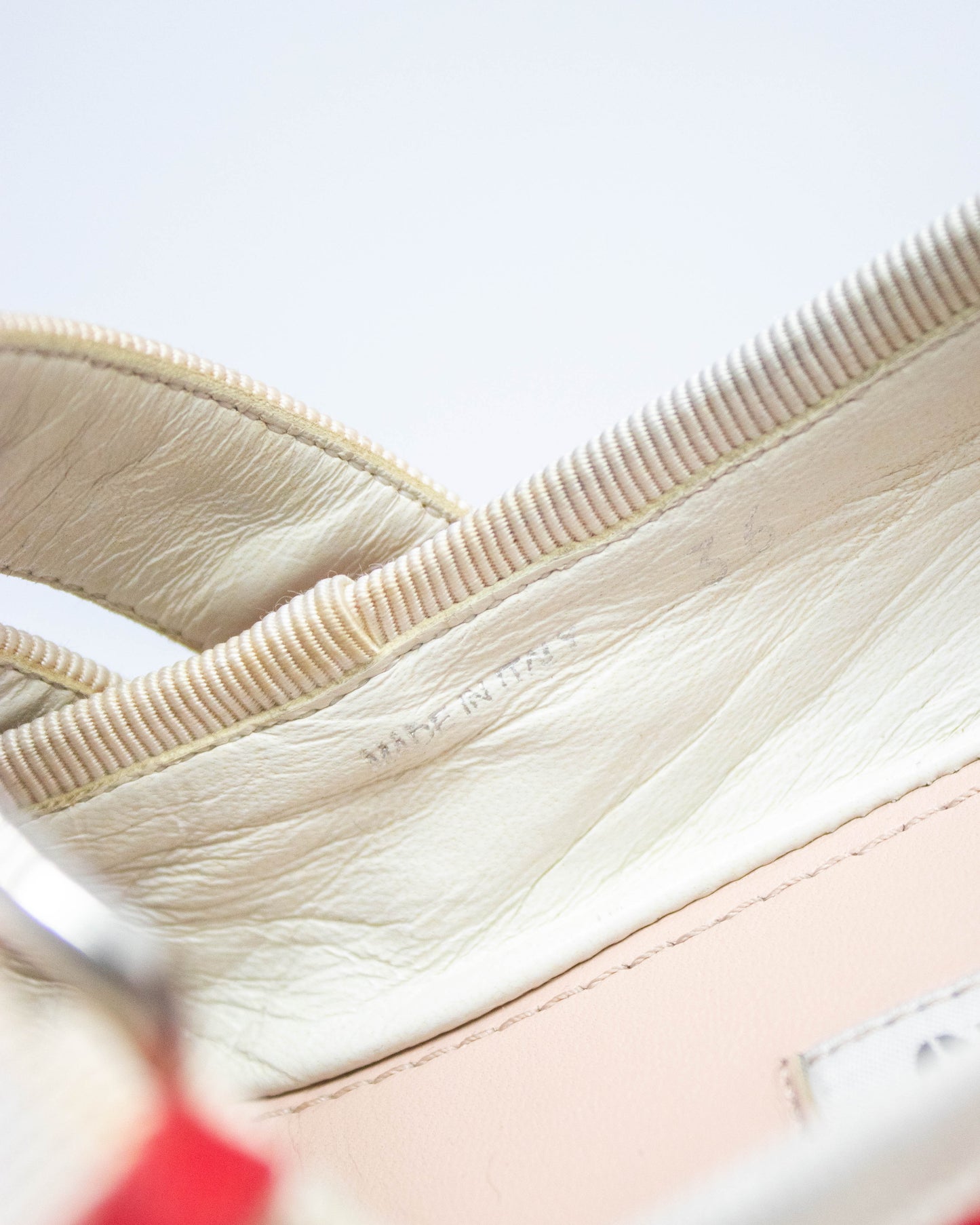 Miu Miu S/S 2016 Red White Mary Jane Ballet Flats / 36 (US 6)