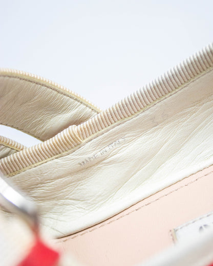 Miu Miu S/S 2016 Red White Mary Jane Ballet Flats / 36 (US 6)