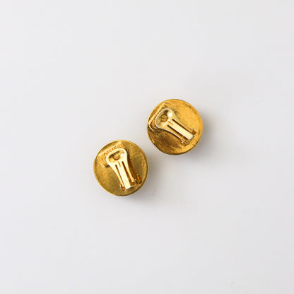 Vintage 1990s Gianni Versace Gold Medusa Head Clip-On Earrings