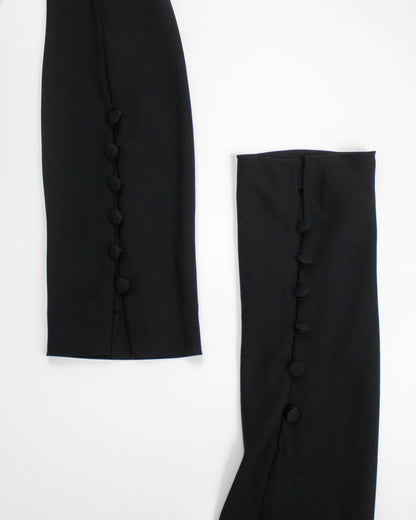 Vintage F/W 2002 Calvin Klein Collection Runway Black Silk Maxi Gown Dress / 8 (S-M)