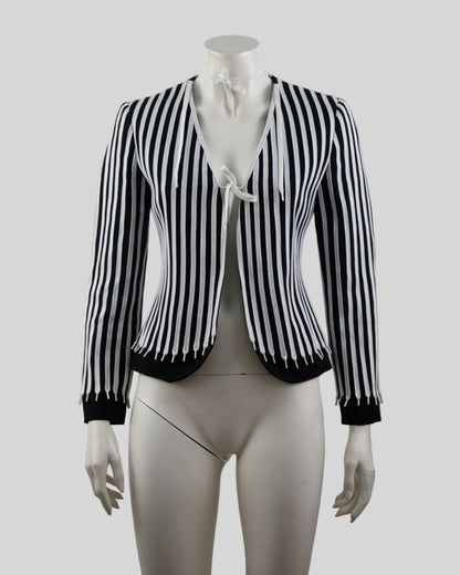Vintage Moschino Cheap&Chic Shoelaces Striped Blazer / IT 40 (XS-S)