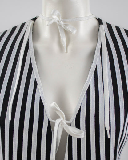 Vintage Moschino Cheap&Chic Shoelaces Striped Blazer / IT 40 (XS-S)