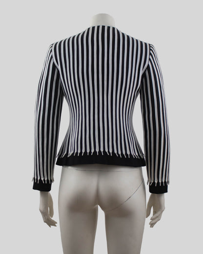 Vintage Moschino Cheap&Chic Shoelaces Striped Blazer / IT 40 (XS-S)