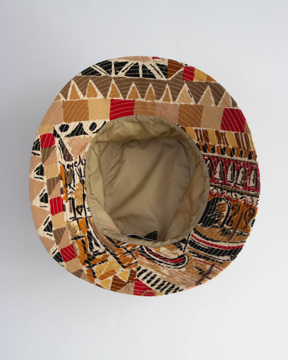 Vintage S/S 2004 Prada Venice Postcard Print Cotton Hat / M