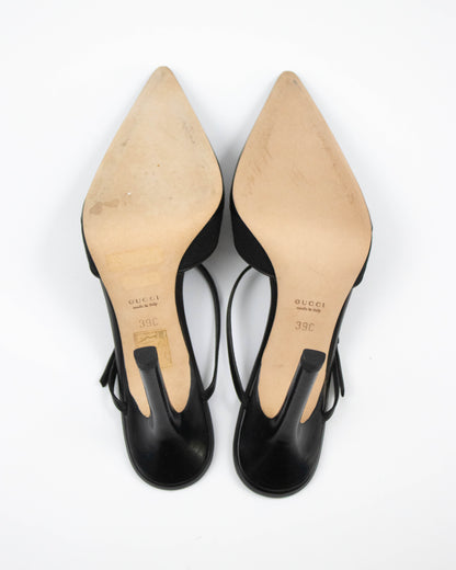 Vintage 2002 Gucci by Tom Ford Pointed Toe Mule Heels / 39 (US 9)