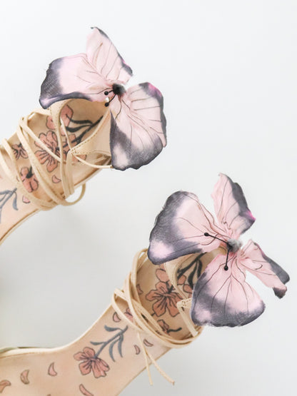 Vintage Vicini Giuseppe Zanotti Leather Lace Up Butterfly Sandals / 38 (US 8)