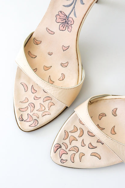 Vintage Vicini Giuseppe Zanotti Leather Lace Up Butterfly Sandals / 38 (US 8)