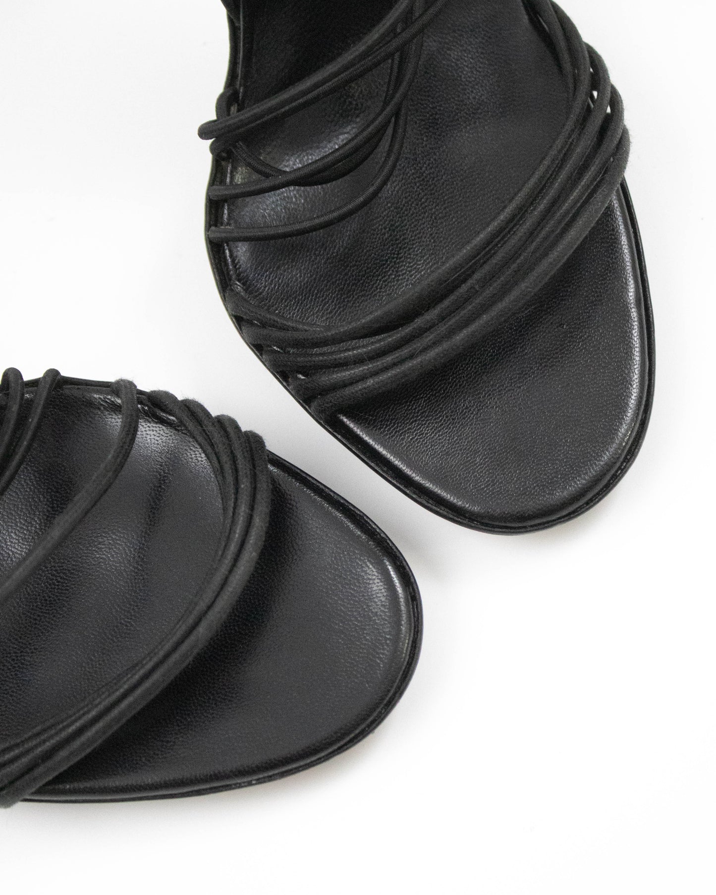 Vintage F/W 2003 Gucci by Tom Ford Black Leather Strappy Sandals / 38 (US 8)