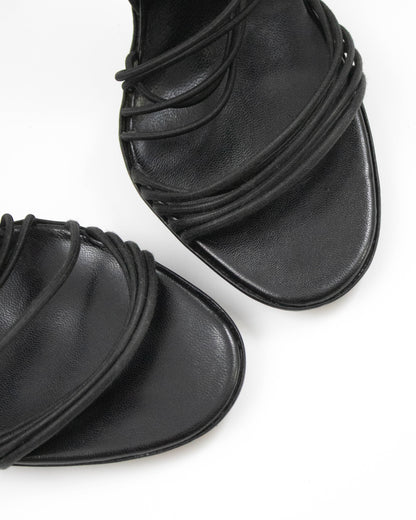 Vintage F/W 2003 Gucci by Tom Ford Black Leather Strappy Sandals / 38 (US 8)