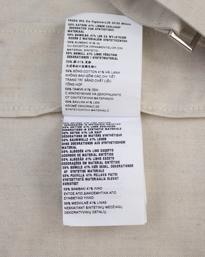 Prada F/W 2023 Cotton Linen Blend Apron / One size