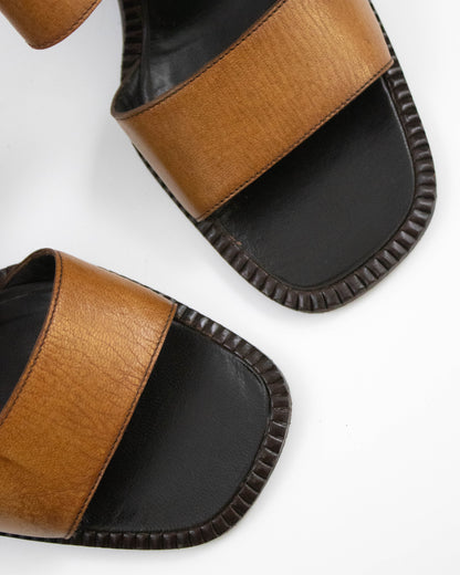 Vintage S/S 1996 Prada 'Ugly Chic' Block Heel Mules / 38 (US 8)