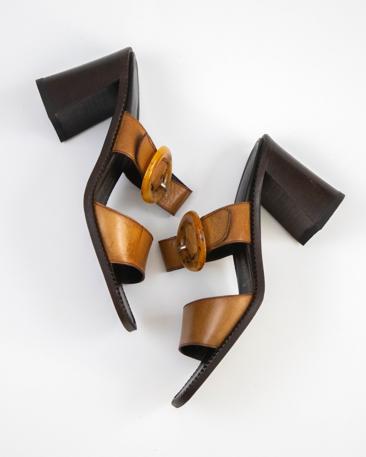 Vintage S/S 1996 Prada 'Ugly Chic' Block Heel Mules / 38 (US 8)