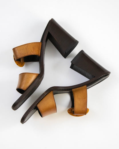 Vintage S/S 1996 Prada 'Ugly Chic' Block Heel Mules / 38 (US 8)