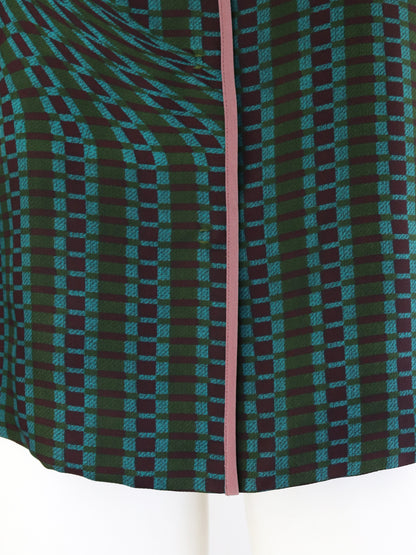 Vintage S/S 2008 Prada Fairy Collection Forest Green Silk Runway Ensemble / XS-S