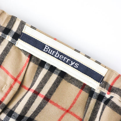 Vintage Burberry Classic Tan Nova Check Pleated Wool Kilt Skirt / S
