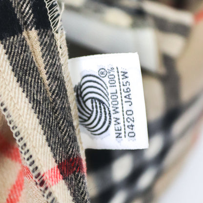 Vintage Burberry Classic Tan Nova Check Pleated Wool Kilt Skirt / S