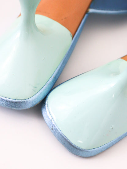 Vintage 1999 Miu Miu Prada Mesh Mules Flower Detail / 35 (US 5)