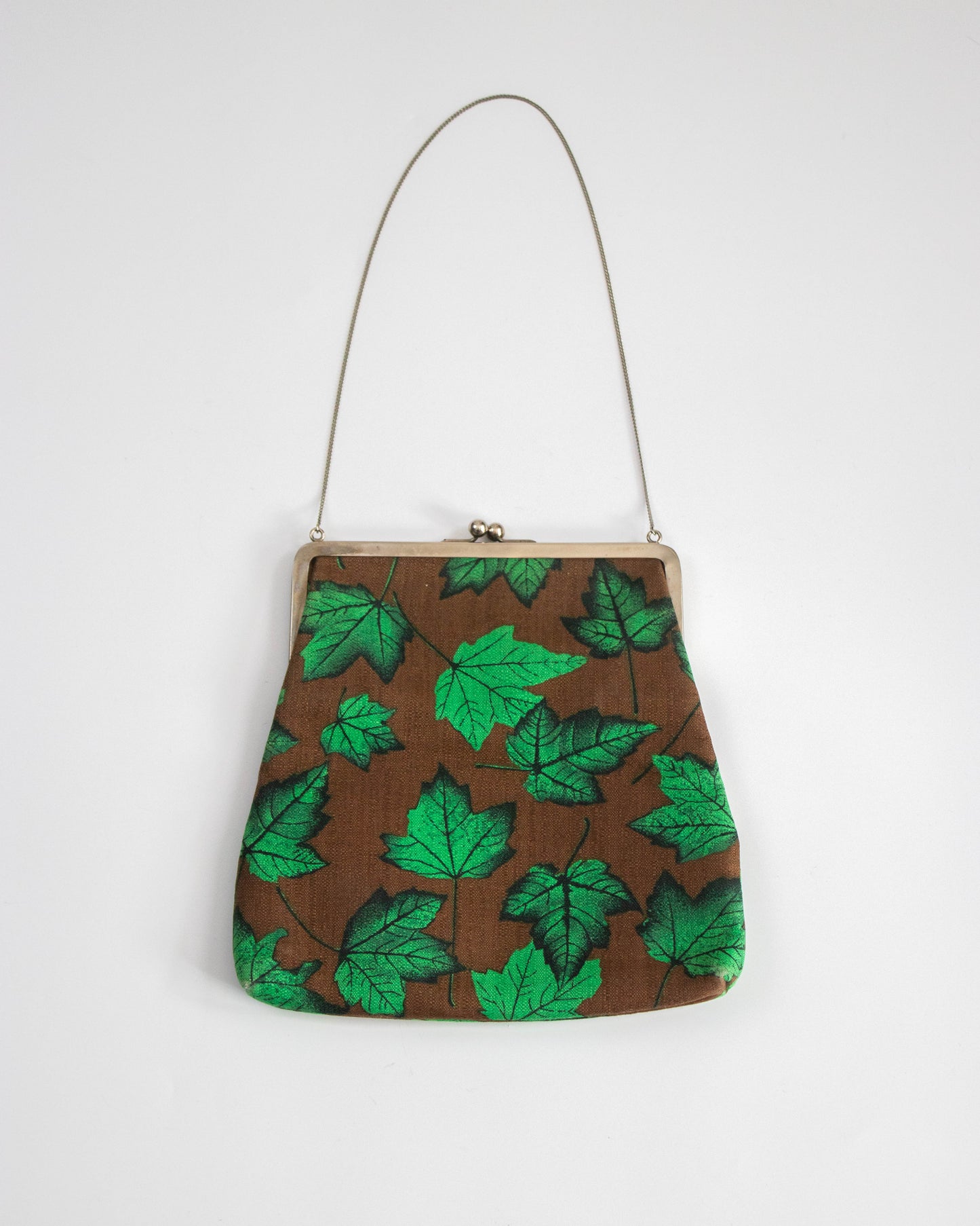 Vintage S/S 1997 Dolce&Gabbana Maple Leaf Print Chain Evening Bag