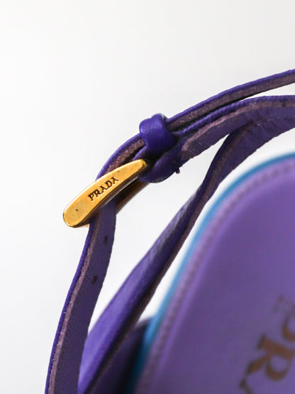 S/S 2008 Prada James Jean Fairy Collection Blue Purple Wave Sandals / 36.5 (US 6.5)