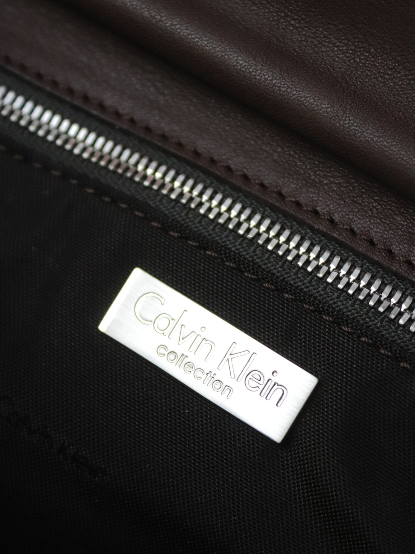 Vintage 2005 Calvin Klein Collection Ostrich Leather Baguette Bag