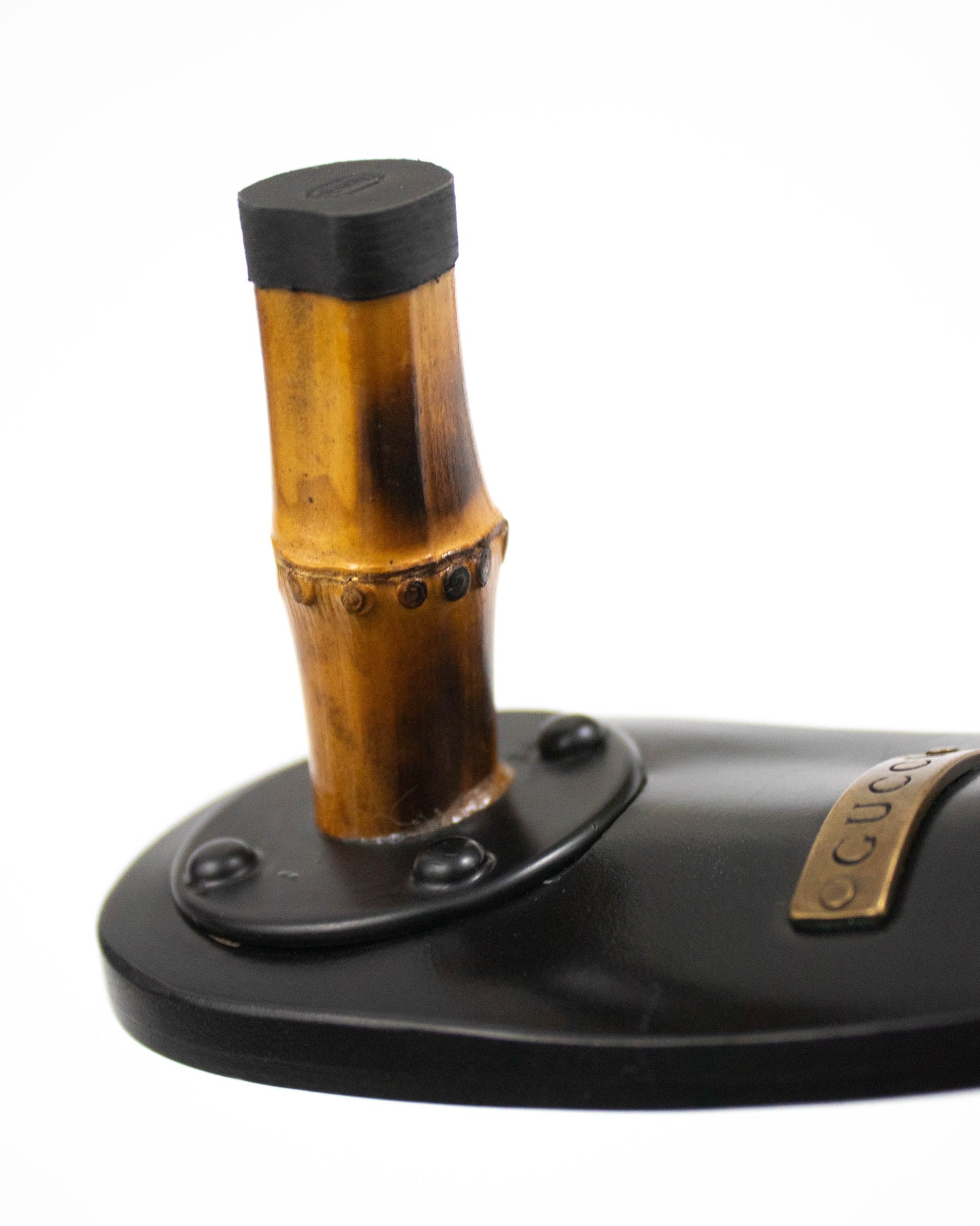 Vintage S/S 2002 Gucci by Tom Ford Bamboo Mule Kitten Heels / 37 (US 7)