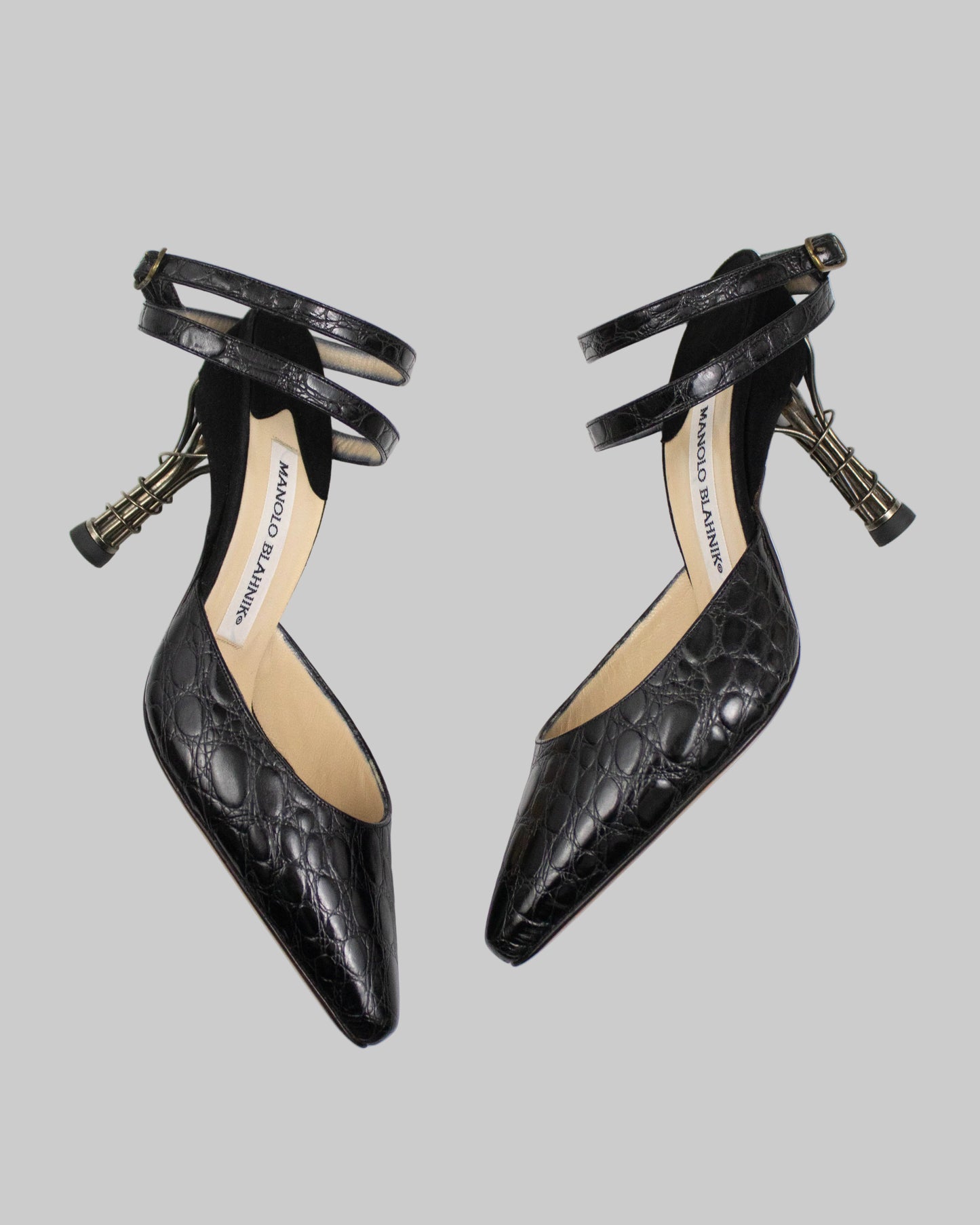 Vintage 1990s Manolo Blahnik for John Galliano Caged-Nail Heels / 36 (US 6)