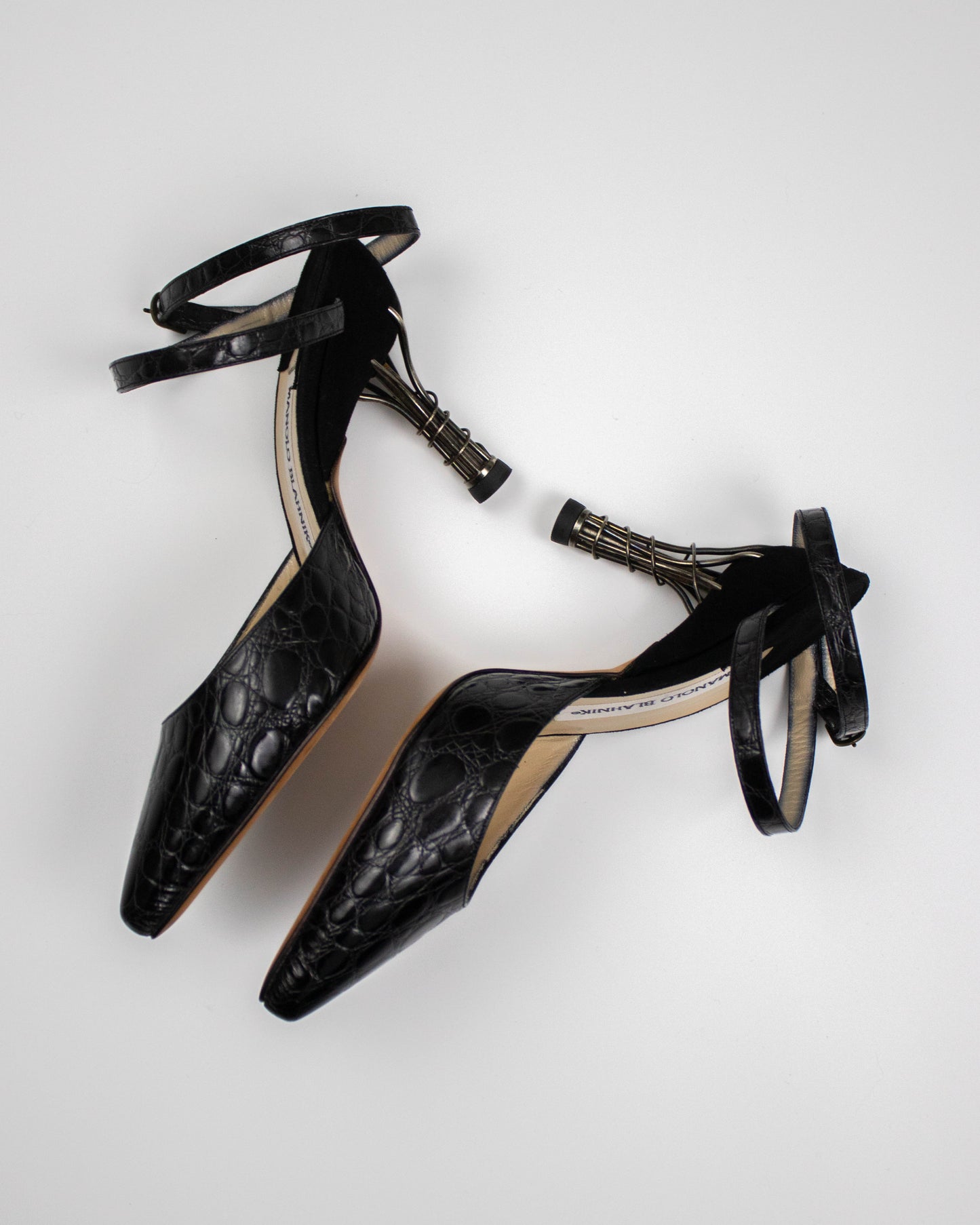 Vintage 1990s Manolo Blahnik for John Galliano Caged-Nail Heels / 36 (US 6)