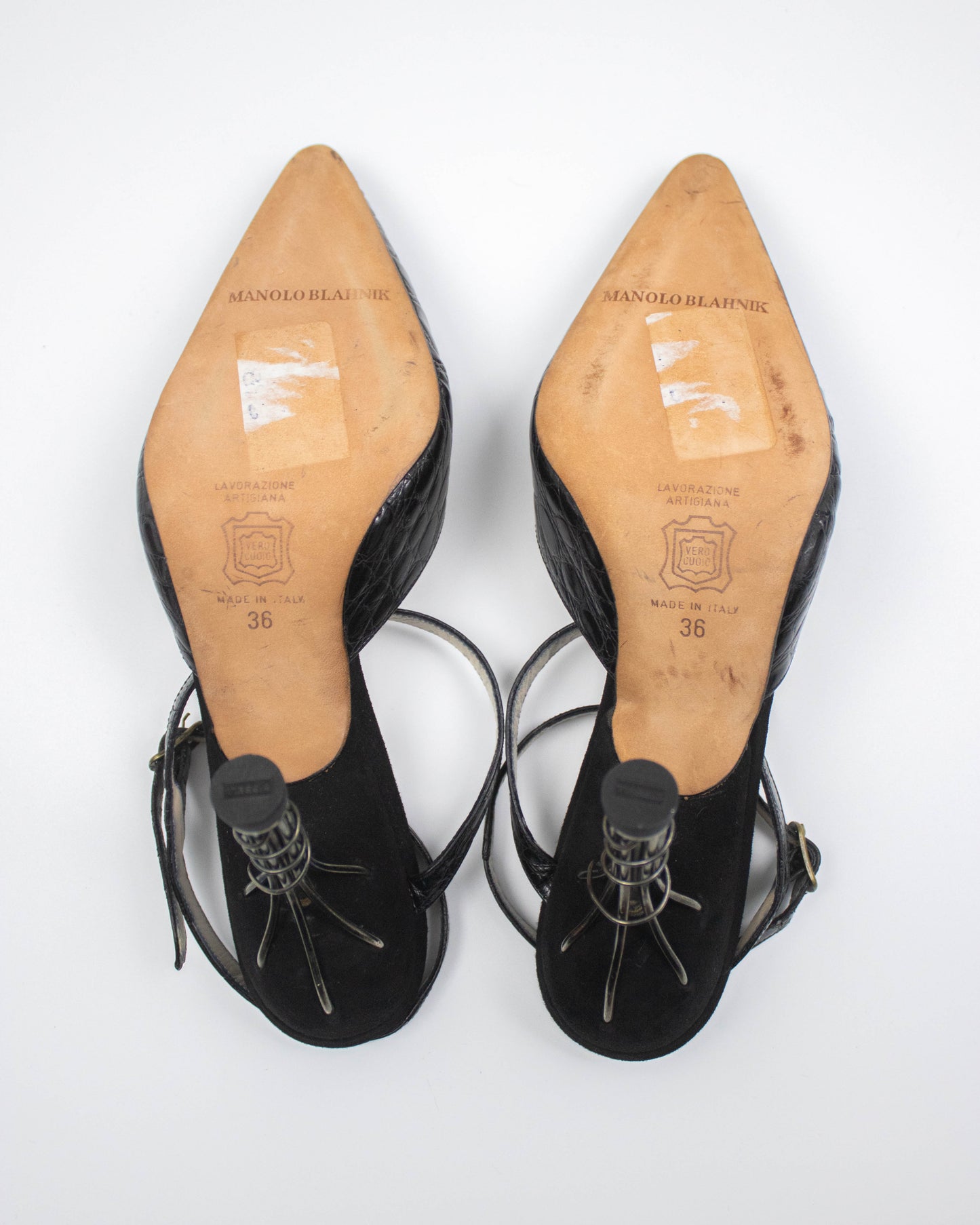 Vintage 1990s Manolo Blahnik for John Galliano Caged-Nail Heels / 36 (US 6)