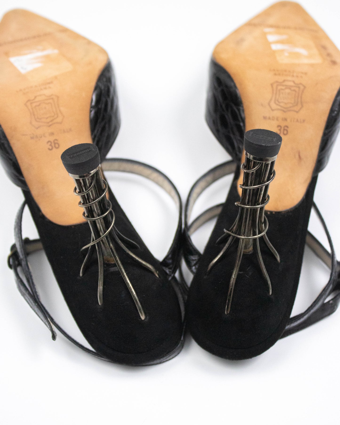 Vintage 1990s Manolo Blahnik for John Galliano Caged-Nail Heels / 36 (US 6)