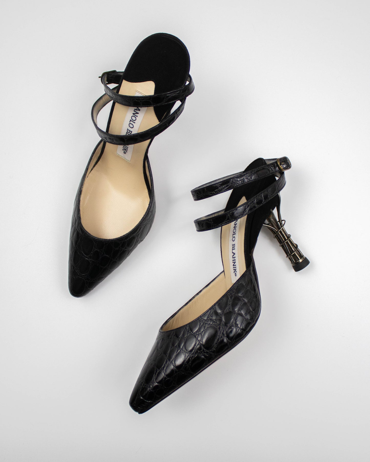 Vintage 1990s Manolo Blahnik for John Galliano Caged-Nail Heels / 36 (US 6)