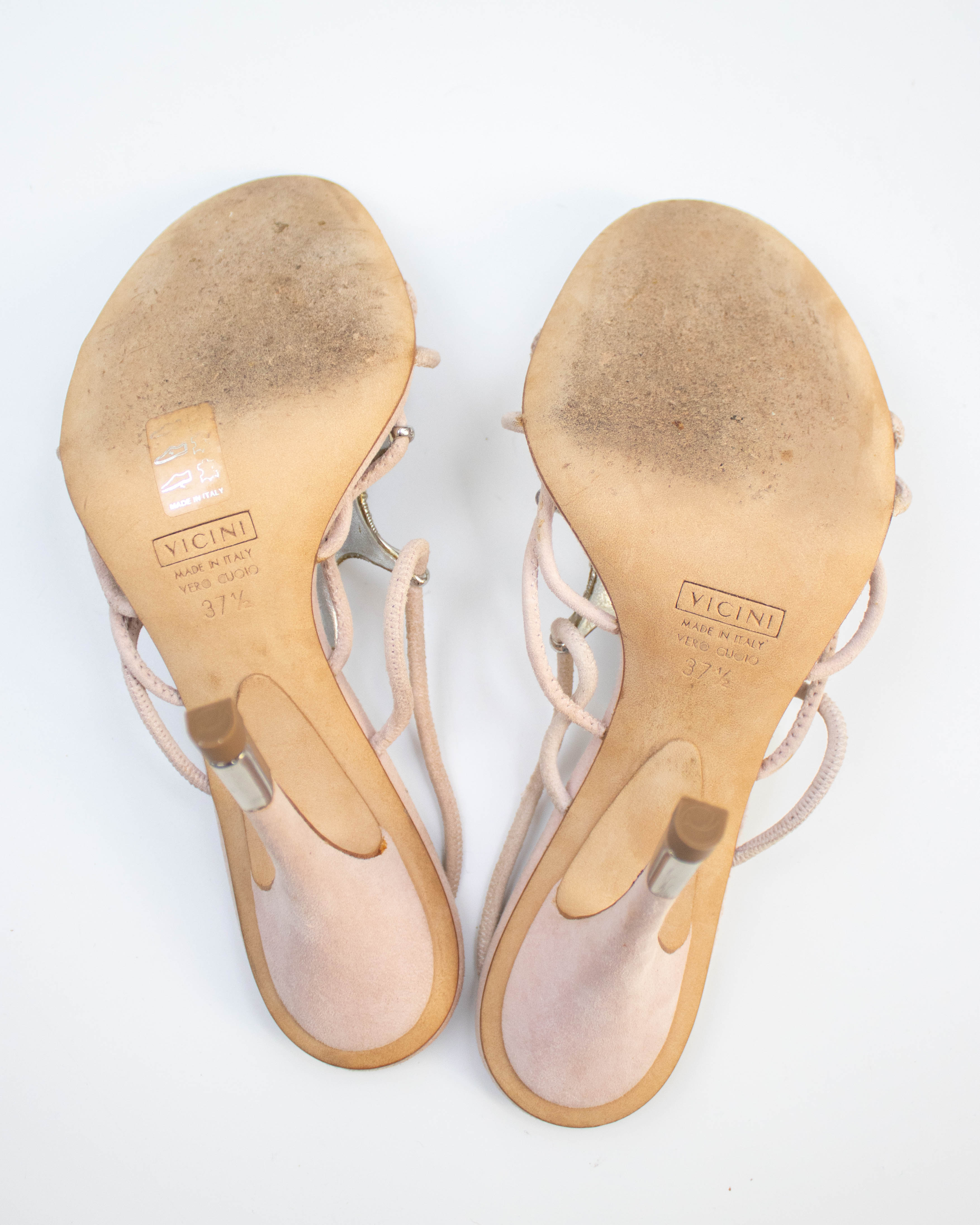 Vintage Vicini Giuseppe Zanotti Crystal Sun Charm Heels/ 37.5 (US