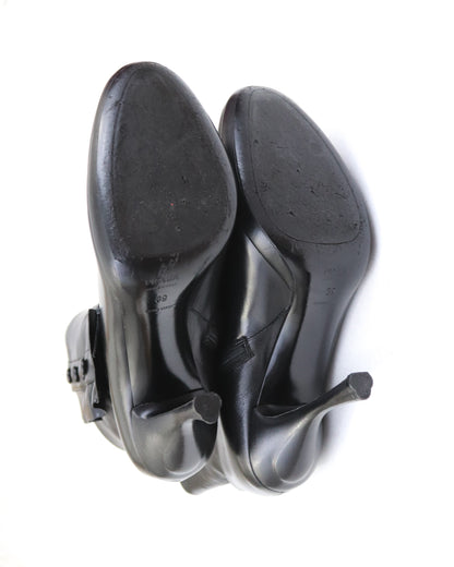 S/S 2008 Prada James Jean Fairy Collection Black Wave Boots Runway Heels / 39 (US 9)