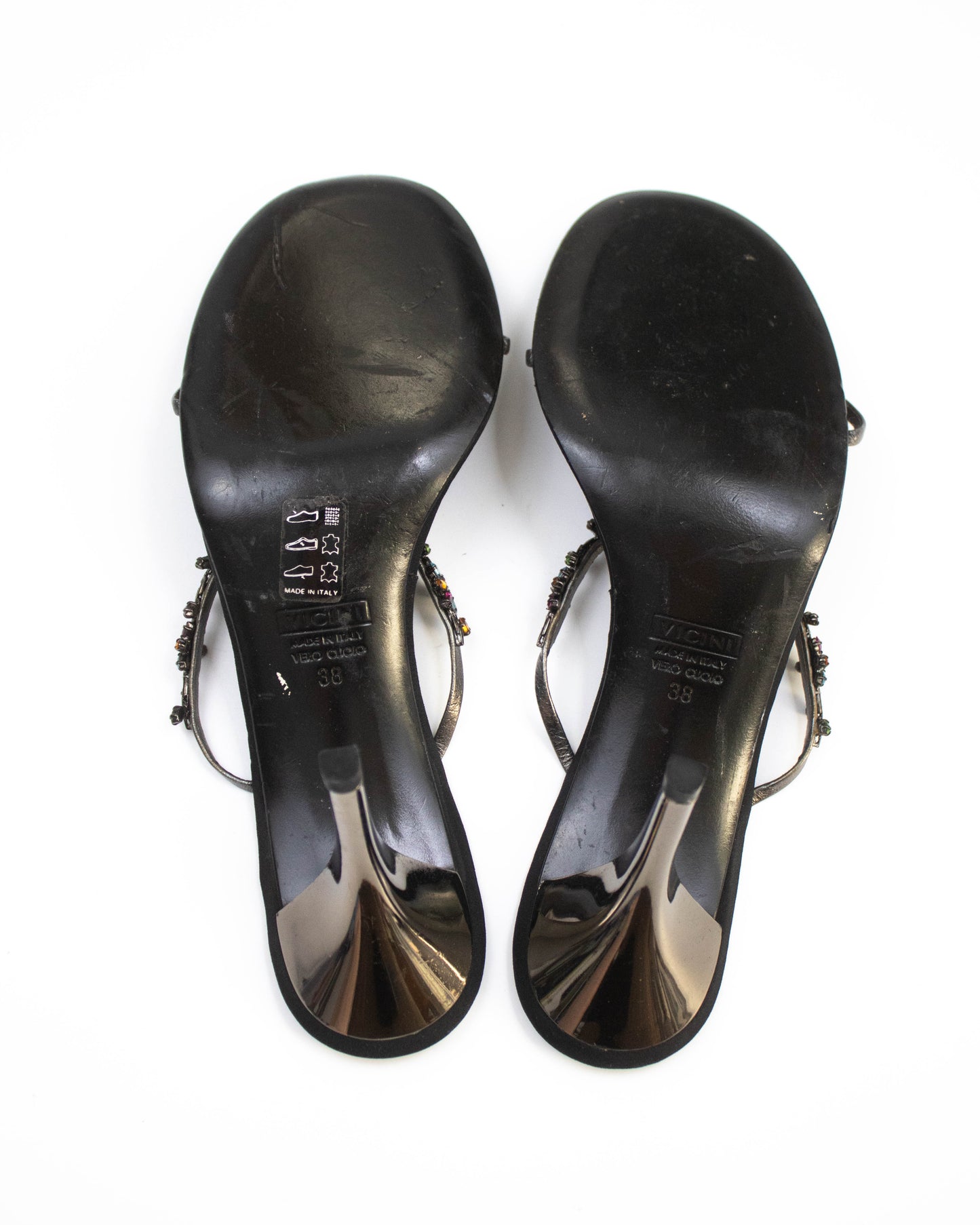 Vintage Vicini Giuseppe Zanotti Jewel Mule Heels / 38 (U 8)