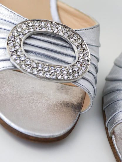 Vintage Manolo Blahnik Sedaraby D'orsay Silver Pumps As seen in Sex and The City / 39.5 (US 9.5)