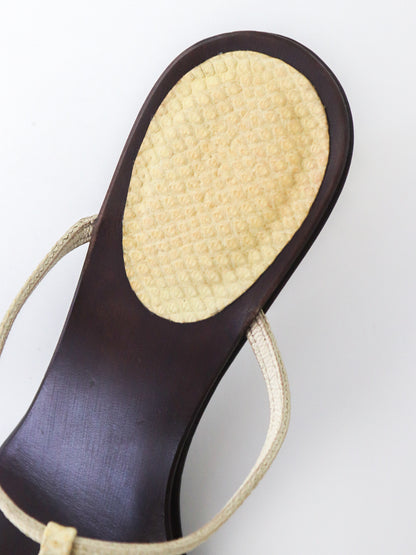 Vintage Gucci by Tom Ford Reptile Leather Kitten Heel Mules Horsebit Detail / 38.5 (US 8.5)