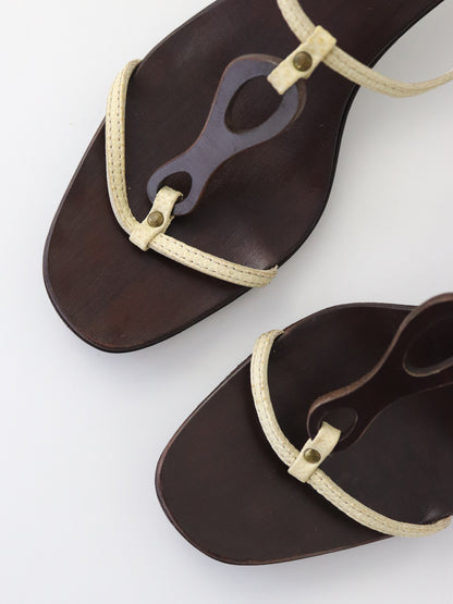 Vintage Gucci by Tom Ford Reptile Leather Kitten Heel Mules Horsebit Detail / 38.5 (US 8.5)