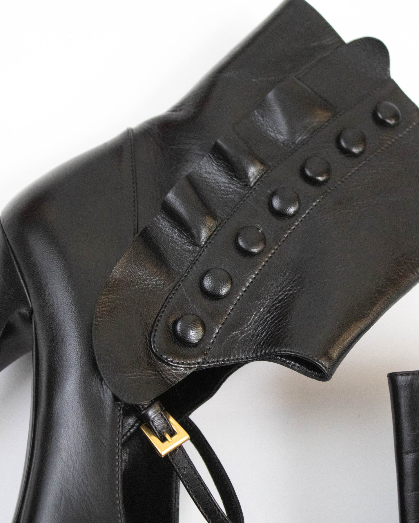 Vintage S/S 2008 Prada Fairy Collection Black Ankle Boots / 40 (US 10)