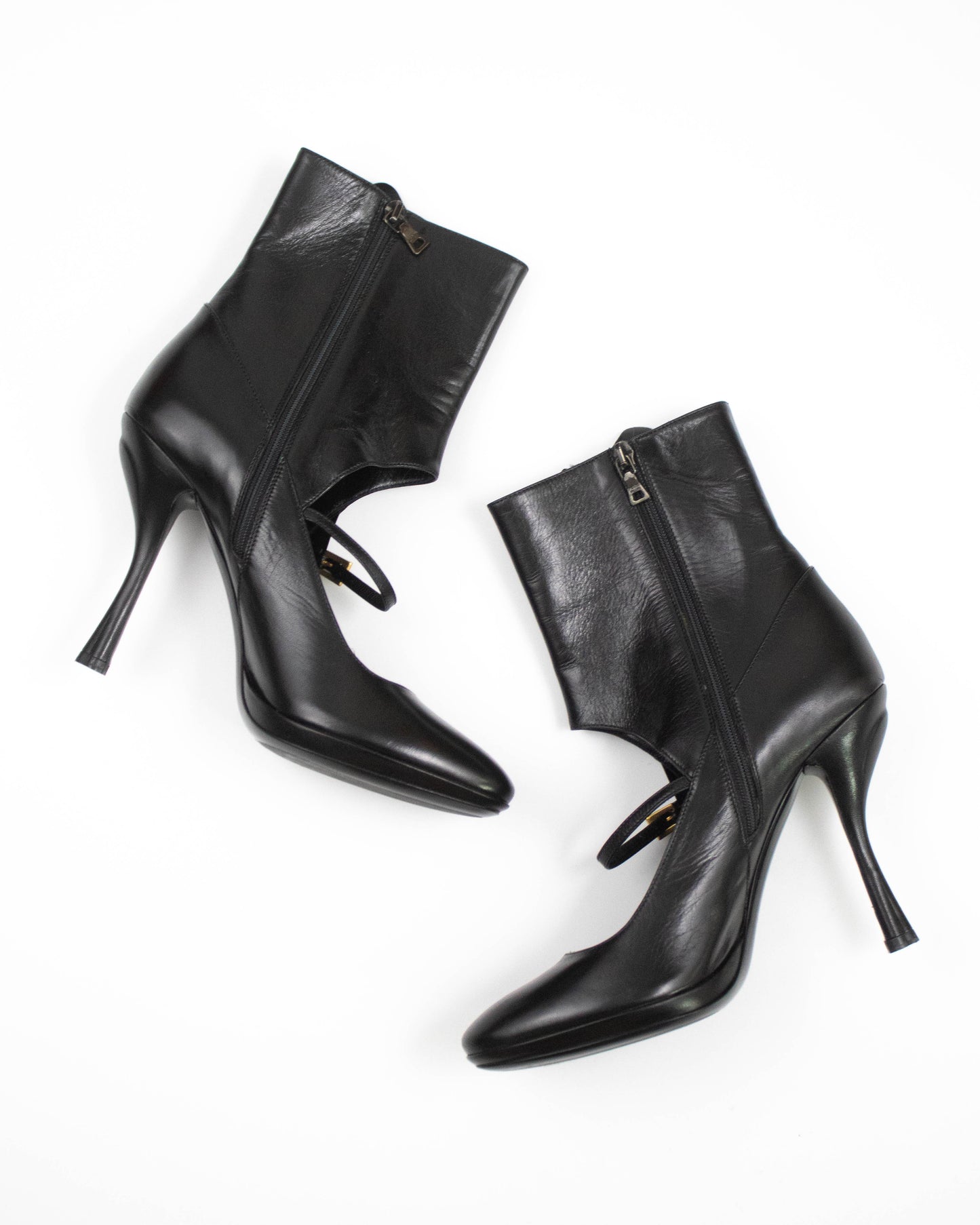 Vintage S/S 2008 Prada Fairy Collection Black Ankle Boots / 40 (US 10)