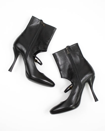 Vintage S/S 2008 Prada Fairy Collection Black Ankle Boots / 40 (US 10)